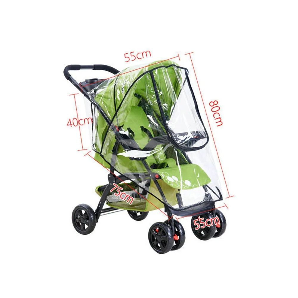 

Infant Pushchairs Accessories Portable Stroller Rain Cover PVC Universal Waterproof Dust Wind Shield For Most Baby Kids Newborn