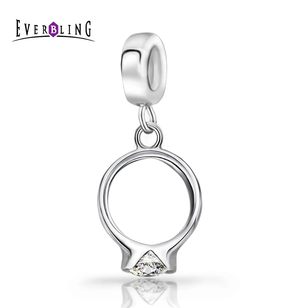 Wedding Ring Dangle Charm Bead 100 925 Sterling Silver Charm Beads Fit