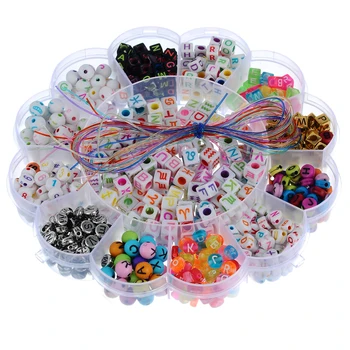 

1Set Intelligence Toys Baby String Line Kids DIY Acrylic Beads For Children Jewelry Making Findings DIY Beads Kit 15.5cm