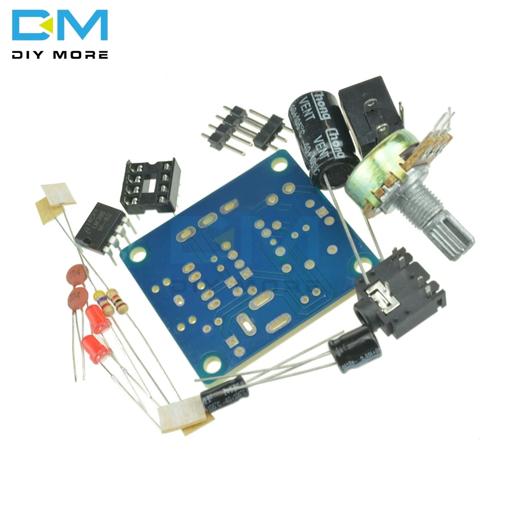 

LM386 Super Mini Audio Amplifier DIY Kit Suite Trousse LM386 Amplificador Module Board 3.5mm 3-12V Beyond TDA2030 DIY Kit 3.5mm