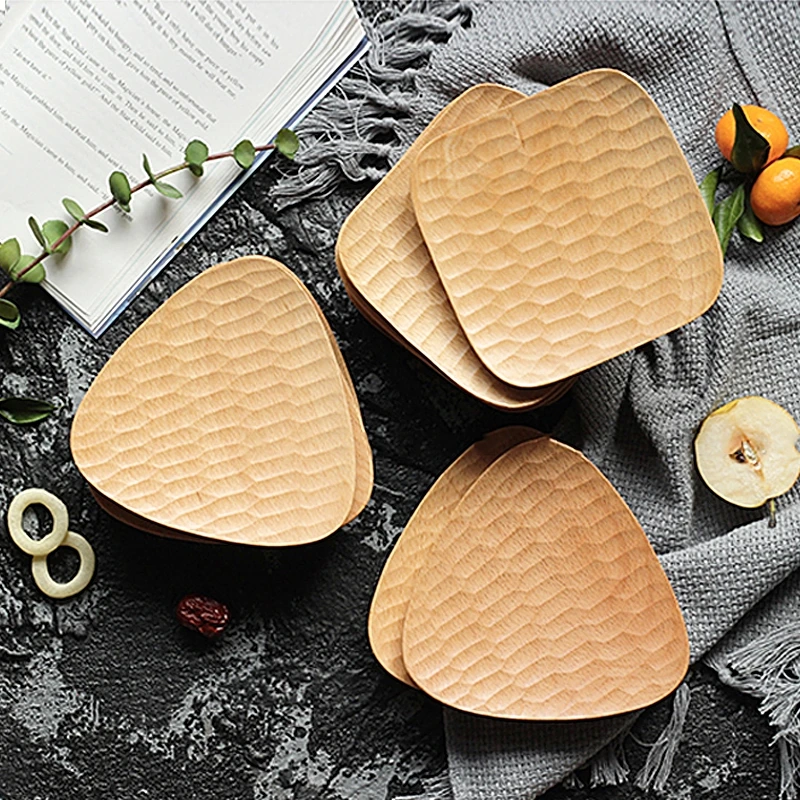 

Wooden Plate Snacks Fruit Bread Storage Trays Breakfast Dishes Dessert Serving Tray Kitchen Tableware Home Restaurant Supplier
