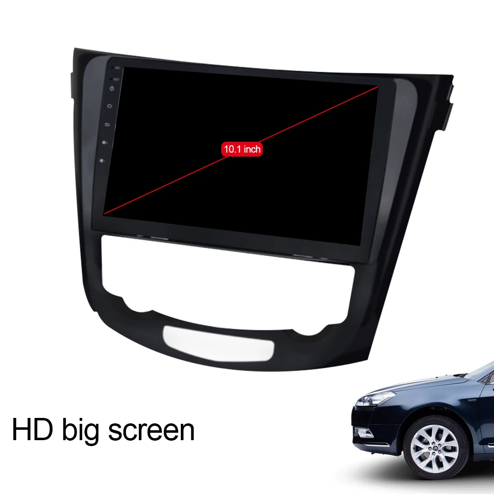 Best Eunavi 10.2" Android 8.1 Car GPS Radio Player for Nissan X-Trail Qashqail 2014-2017 with Quad Core 2GB+32GB Stereo Multimedia 3