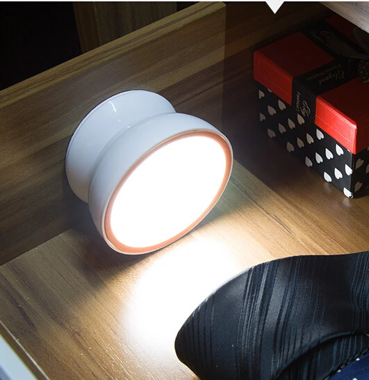 

Motion Sensor Light Built-in battery LED Night Light 360 Rotating Kitchen Bedroom Cabinet Wall Portable Reading Table Lamp