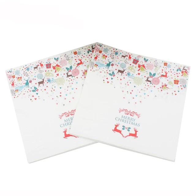 Minnie mouse 20pcs/lot New style creative printed Cute Xmas Paper Napkins for Merry Christmas party