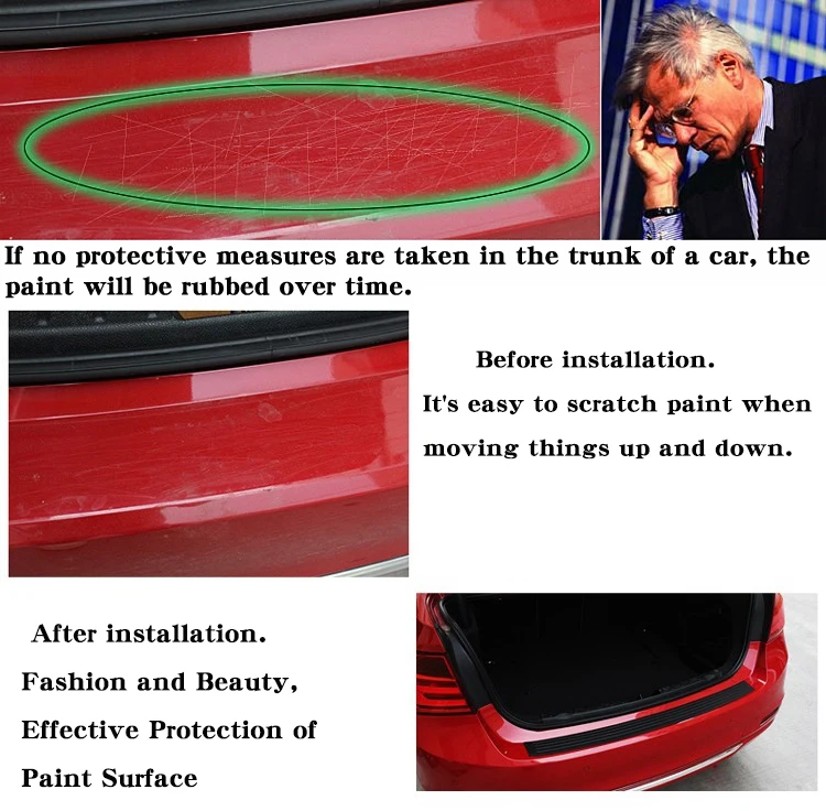 Универсальный автомобильный багажник литые накладки на бампер авто резиновая отделка задняя защитная накладка защитная