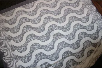 

GLace 3M/Lot High quality export heavy press yarn thick eyelash lace fabric for dress wedding lace skirt accessories TX689