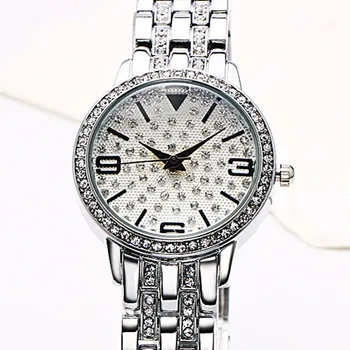 

Original Women Fashion Silver Quartz Watch Lady Steel Watchband High Quality Casual Waterproof Wristwatch Gift for Wife