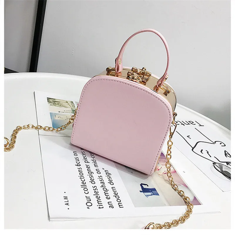 Miyahouse الأزياء الأزهار اللؤلؤ تصميم حقيبة ساع المرأة البسيطة Crossbody حقيبة ضرب اللون الإناث سلاسل حقيبة يد