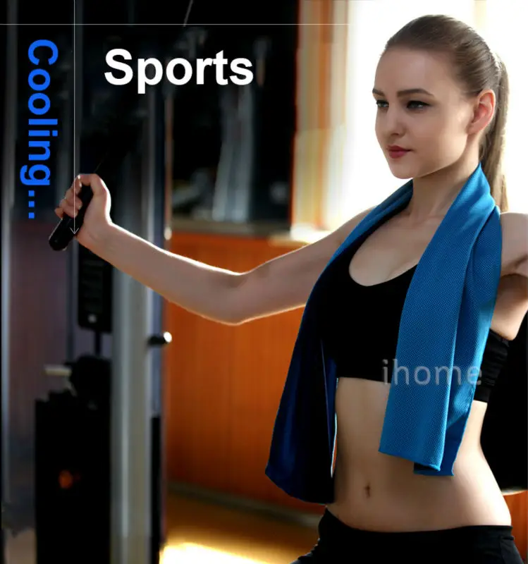Microfiber Sports Cool Towel Soft Textile Ice Cool Bath Towels Summer GYM Yoga Outdoor Hip-hop Climber Bike Riding