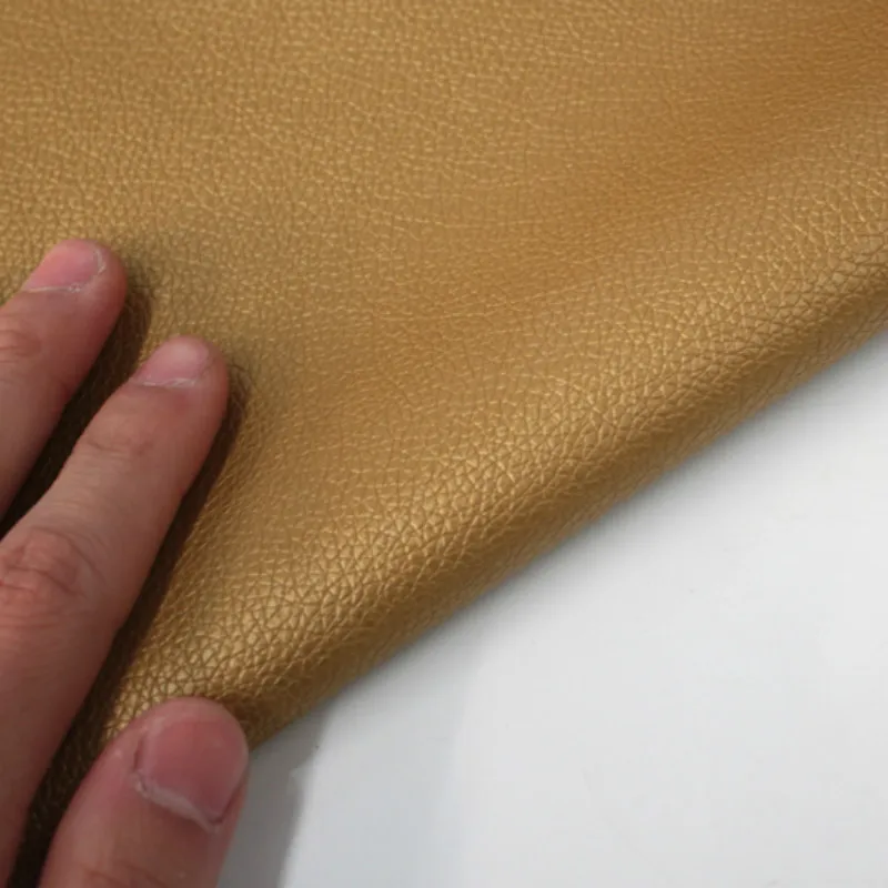 

Sewing Artificial Synthetic PU Leather Small Litchi Pattern Faux Leather Fabric Material High Quality Pure Color Sewing Material