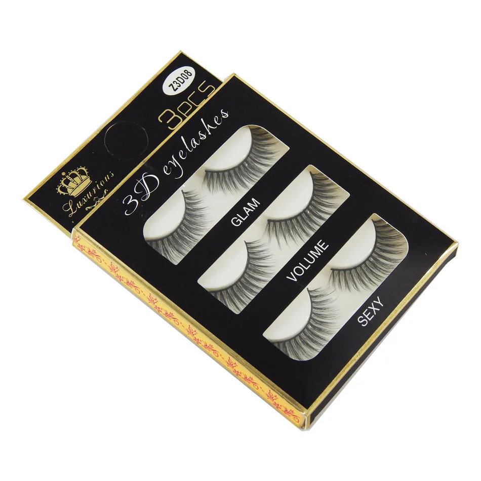 3 Pairs Handmade 3D Long ang Bushy font b False b font font b Eyelashes b