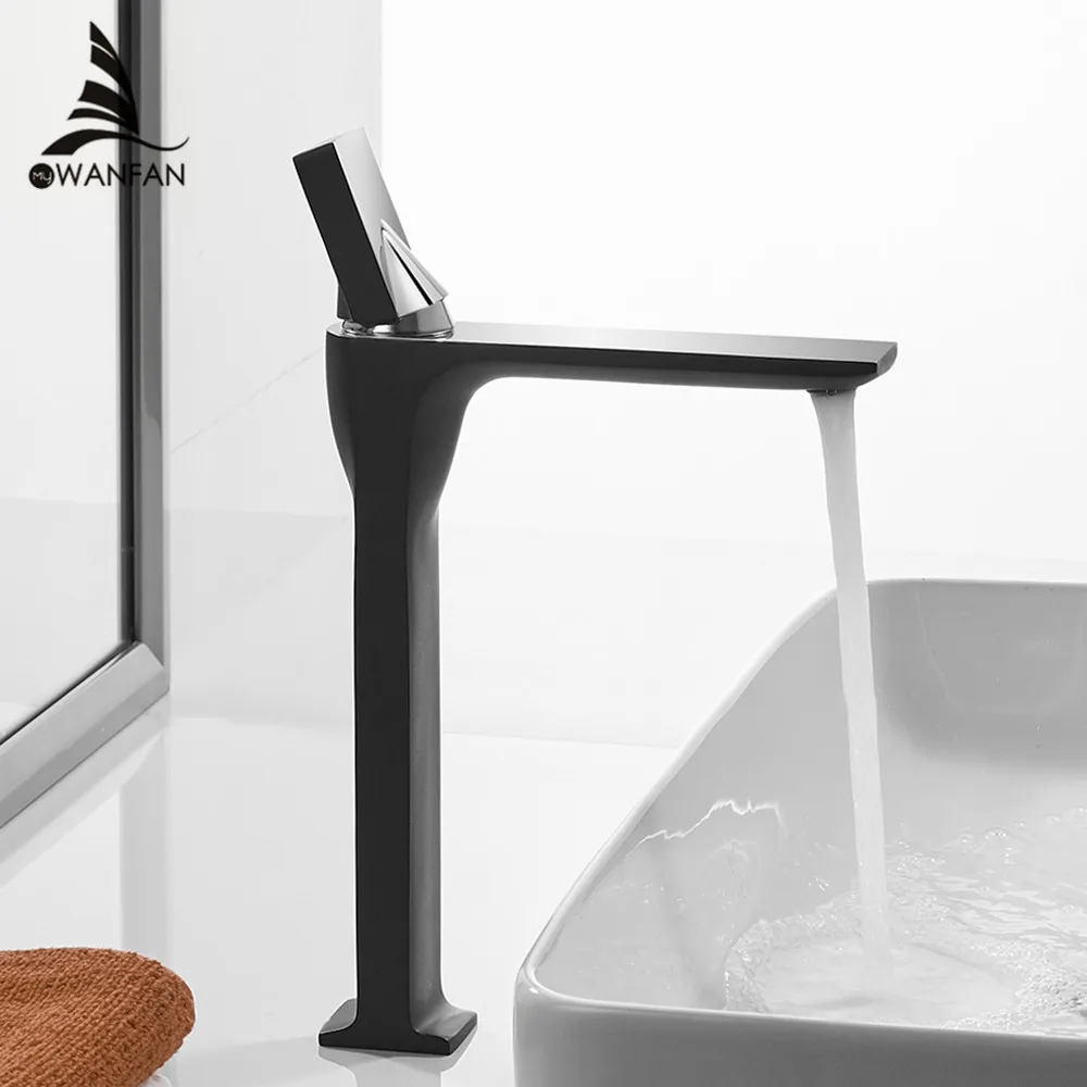 Basin Faucet Retro Black Faucet Taps  Bathroom Sink Faucet Single Handle Hole Deck Vintage Wash Hot Cold Mixer Tap Crane 855003