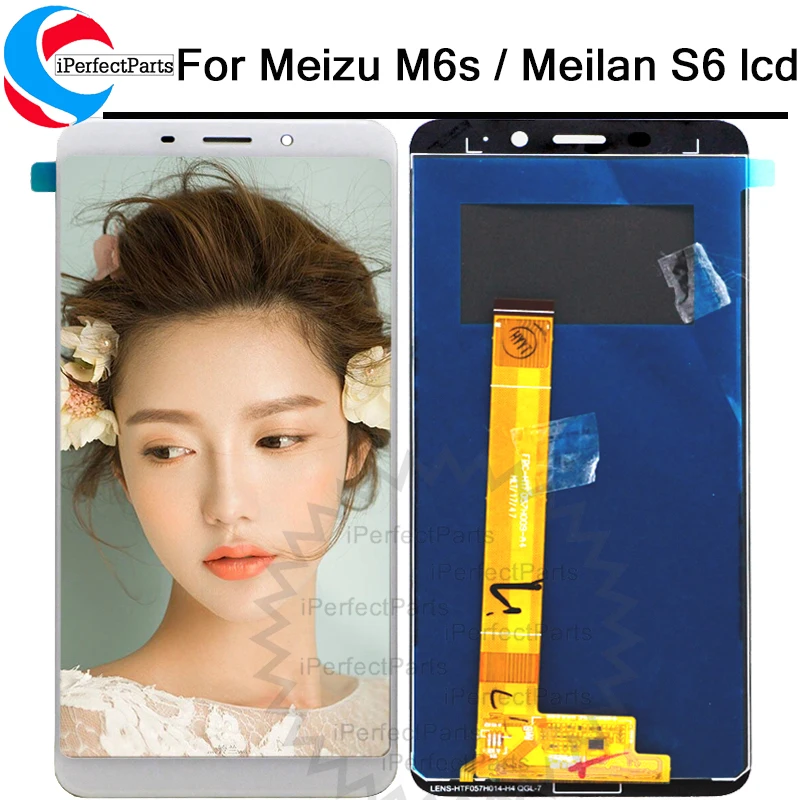 

For 5.75" Meizu M6s Meilan S6 LCD Display Replacement + Touch Screen Digitizer For Meilan S6 LCD Black White Color Free Shipping