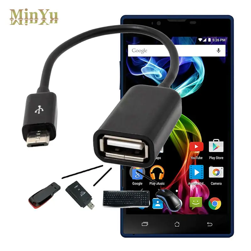 Micro USB Host OTG Cable Adapter for Archos 70 Xenon Color, 70 Oxygen