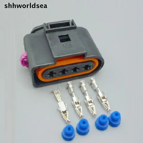 

shhworldsea 100sets 4 Way female 4B0973724 Ignition Coil Connector Repair Kit Case For A4 A6 VW Passat 1J0 973 724 1J0973724
