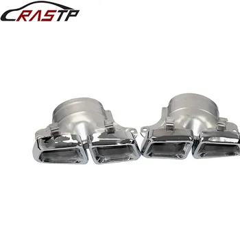 

RASTP-Car Exhaust Tail Pipe Muffler Tip for Benz 14-16 ML X164 With Logo RS-CR8112