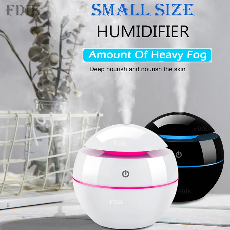 

FDIK Aroma Essential Oil Diffuser Mini USB Air Humidifier Portable Ultrasonic Mist Humidifier Air Purifier LED Night Light