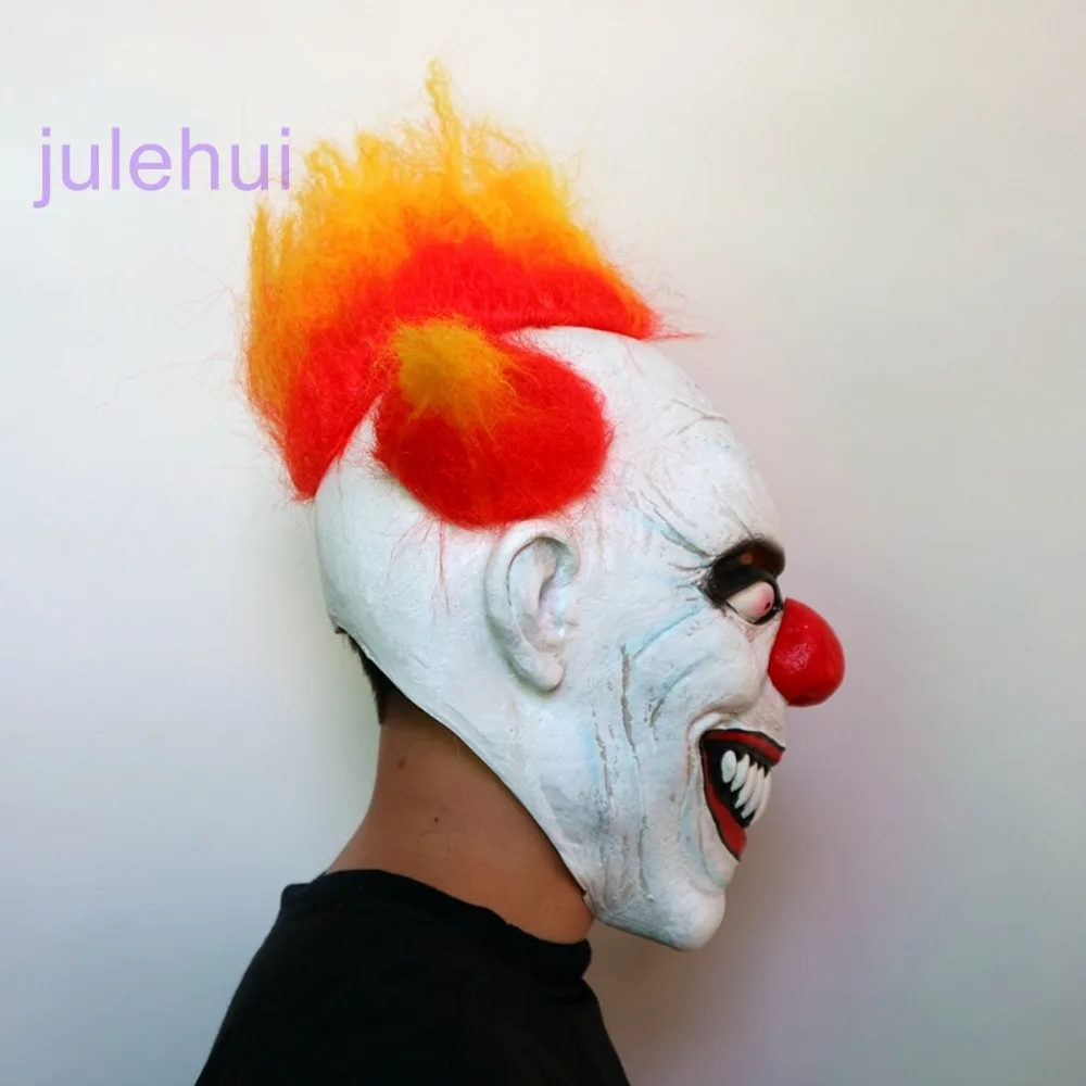 Маска клоуна для взрослых, мужской латексный розыгрыш на Хэллоуин, Pennywise Evil Scary Fancy Dress
