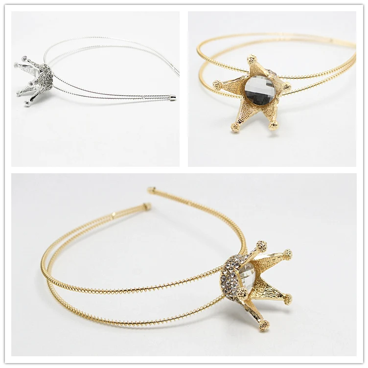 

1pc Fashion Crown Headband Princess Rhinestone Hair Band Hoop Cute Brides Jewelry Crystal Rubber Accessories 2185-1