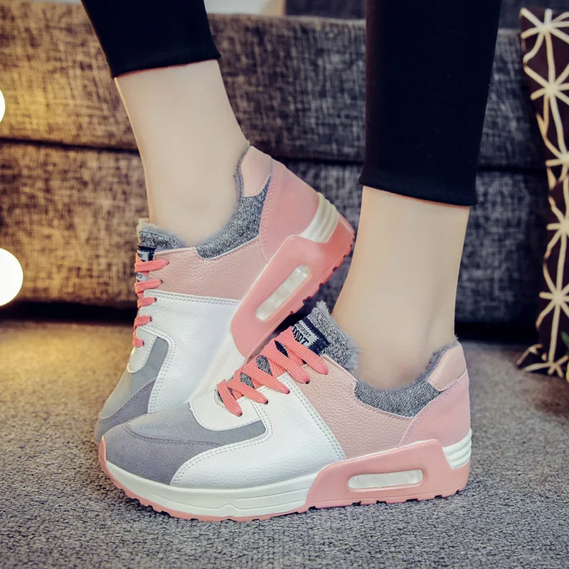 

New Winter Autumn Women warm athletic shoes sneakers Size 35-40 Pink black Comfortable sport running shoes woman RnA23