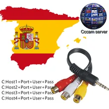 DE IT ES channels DVB S S2 Satellite FTA lines 1 year cccam Clines newcamd USB