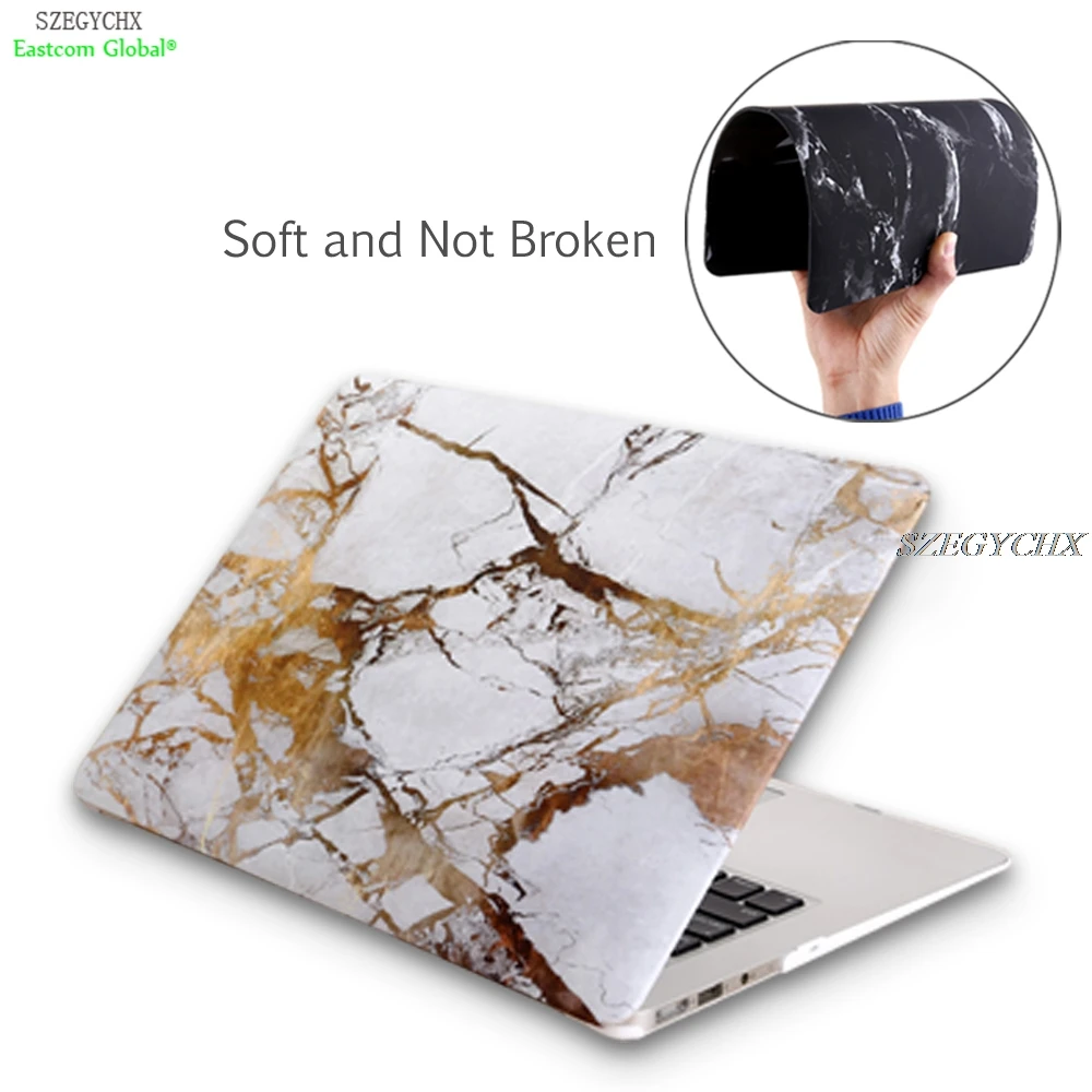 

Marble Texture cover Laptop Case For MacBook Air 13 A1466 A1369 Pro Retina 11 12 13 15 13.3 15.4 for New Air 13 touch ID A1932