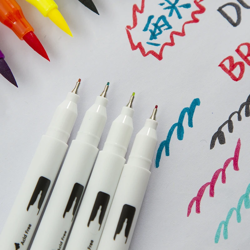 72 цвета акварельные двойные кисти маркерные ручки наборы школьных поставщиков