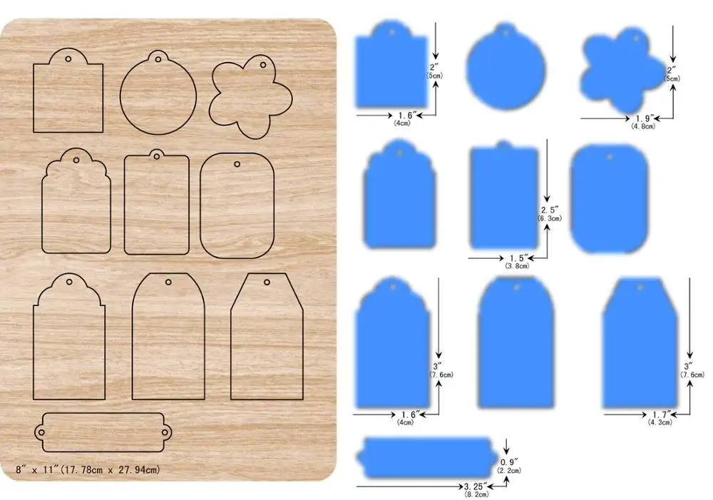 

New Card, tag wooden dies cutting dies for scrapbooking Multiple sizes V-4234