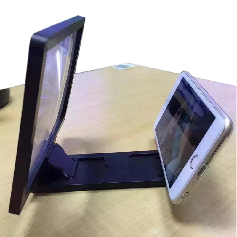Мобильный увеличитель для экрана телефона HD линза Френеля увеличитель с держателем подставка для мобильного просмотра ТВ 3X