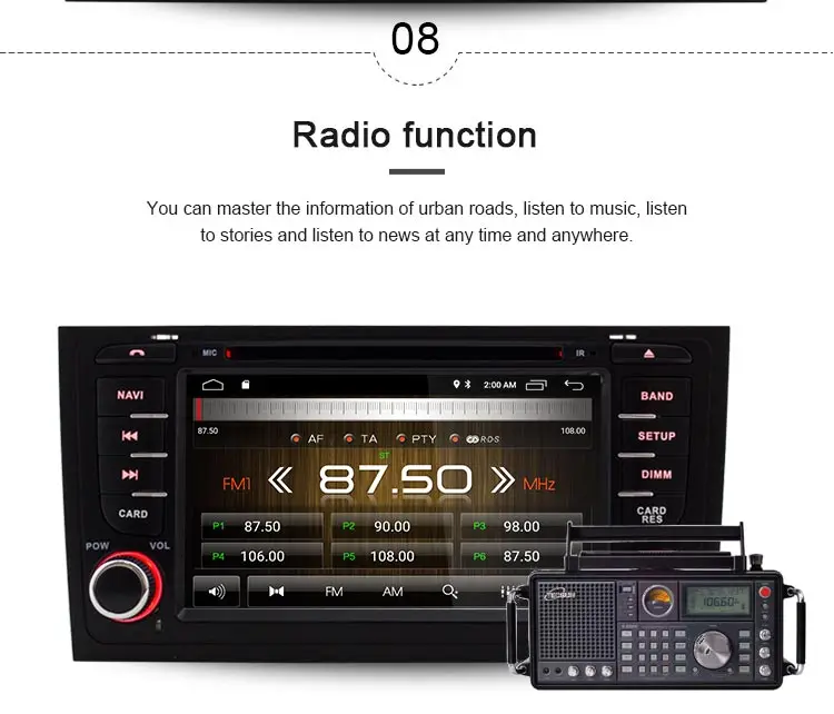 Perfect JDASTON Android 9.1 Car DVD Player For AUDI A6 S6 RS6 1997-2004 WIFI Multimedia GPS Navigation 2 Din Car Radio Video Stereo RDS 9