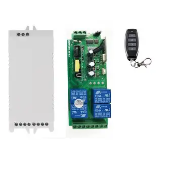 

433mhz AC85v~250V 110V 220V 4CH RF Wireless Remote Control Relay Switch Security System tubular motor garage door shutters lamp