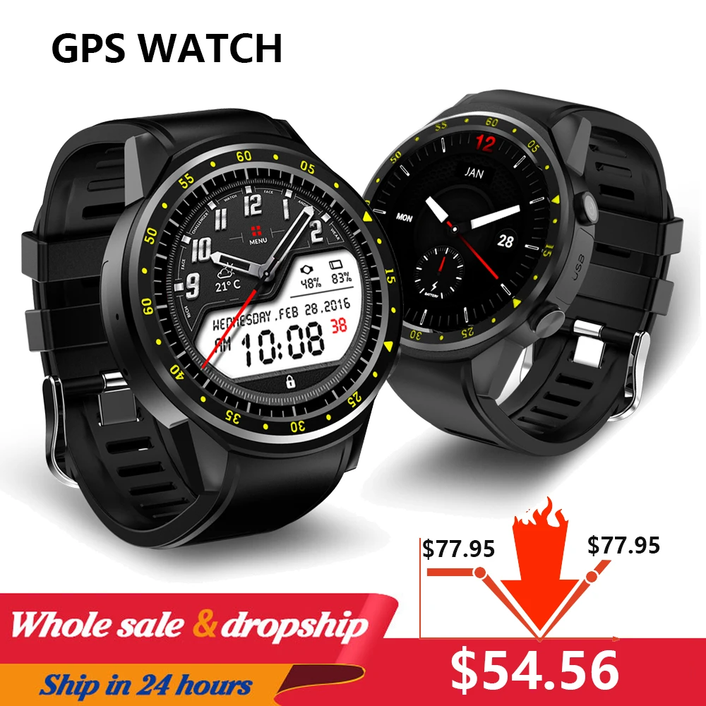 

Smart Watch GPS Heart Rate Tracker Smartwatch GPS Watch Multi-Sport Modes SIM Card Pedometer Fitness for Apple IOS Android