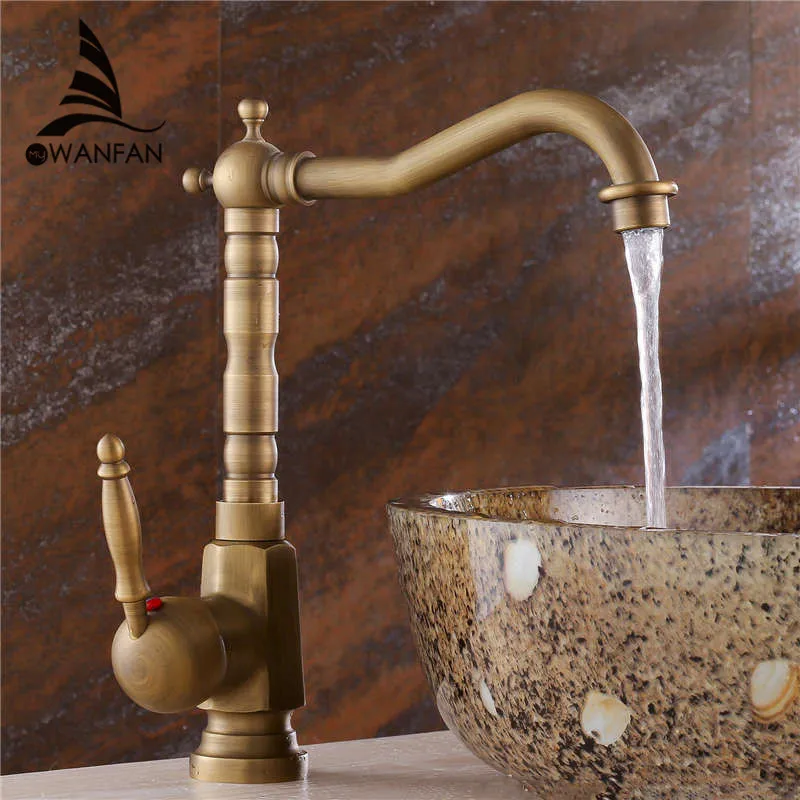 

Free shipping wf-6717New Tide of European Retro Style and Bronze Brushed Surface Bathroom Basin Faucet By Brass Body Mixer Tap