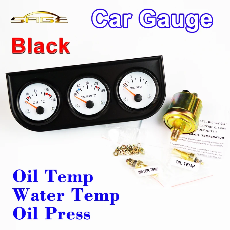 Dragon Gauge 52mm Car Guage Oil Temperature / Water Temp / Oil Press