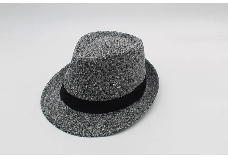Hat gangster Hat men felt  fedora Hats for men women 58 cm adjustable  (9)