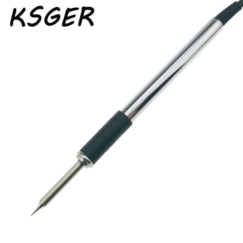 KSGER нержавеющая сталь 9501 Электрический паяльник паяльная ручка для Hakko T12 паяльник наконечники T12 STM32 OLED контроллер - Цвет: handle with 1pc T12