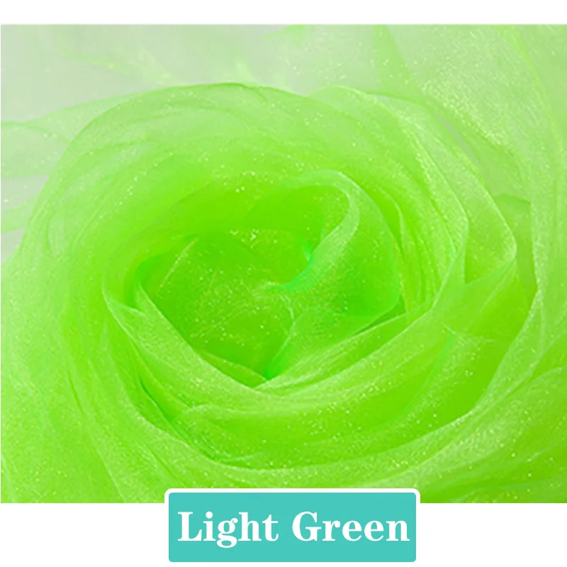 Ширина 75 см* 10 м/Лот, органза, ткань для свадебных мероприятий, занавески, сценические украшения, сделай сам, материалы для штор ручной работы - Цвет: Light Green