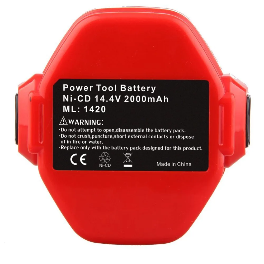 

Cncool High Quality 14.4V 2000MAH NI-CD POWER TOOL BATTERY for MAKITA 14.4 VOLT Cordless Drill Replacement Battery
