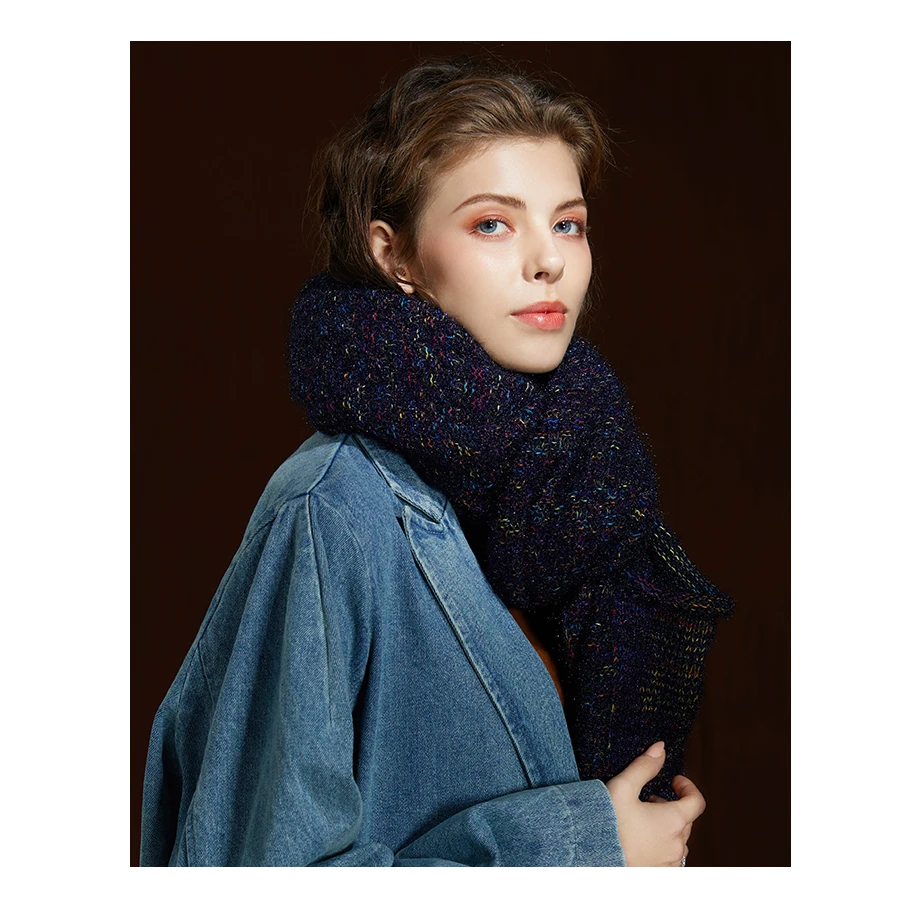 Fashion Cashmere Scarves Winter Wool Knitting Scarf Warm Women Shawls And Wraps Autumn Scarf Large Shawl Size200cm45cm (6)