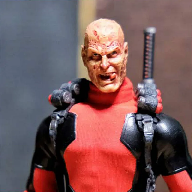 

CQ STUDIO 1/12 Deadpool Head Sculpt + Horse Statue for 6inch Action Figure DIY