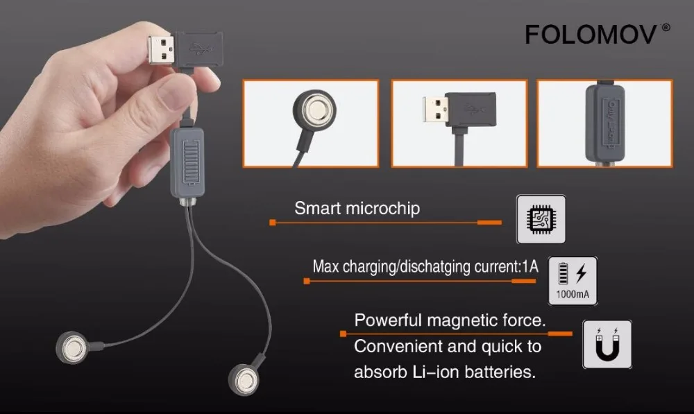 Folomov A1 Magnetic USB Charger-5