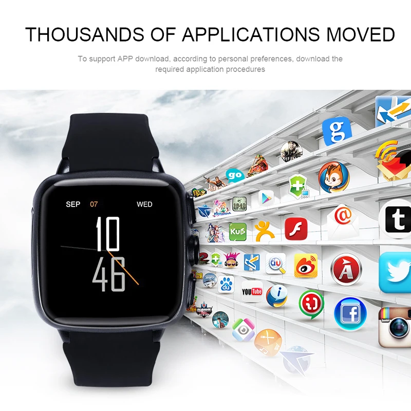 WQ Z01 Smart Watch GPS 512 RAM 4G ROM Android Watch 3G Smartwatch With Wifi Camera Music Play Heart Rate Reloj inteligente