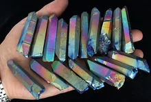 10 pcs Íris Aura Anjo De Cristal De Quartzo Titanium Bismuto ponto De Silício Rainbows Pedras Naturais e Minerais(China)