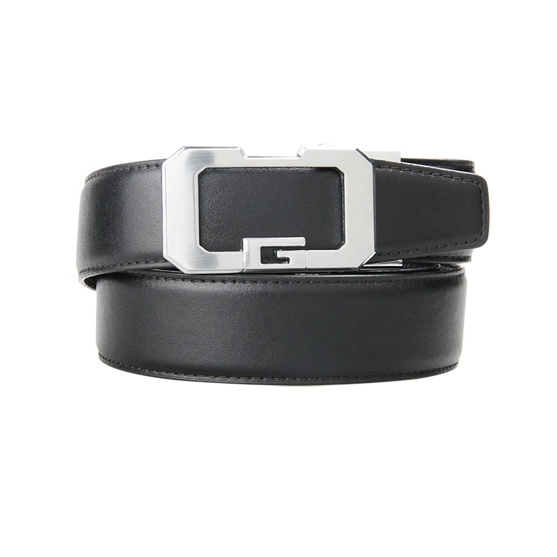 

New Designer Popular Luxury Brand Cowhide Leather Belt Men Black Automatic Buckle Business Casual Belts For Men 3.5 Width