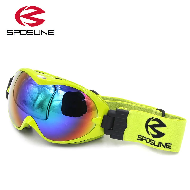 Новое поступление, очки для сноуборда, двухслойные, UV400, противотуманные, лыжные очки, розовые/зеленые/белые, для мужчин, женщин, мальчиков, девочек, лыжные очки