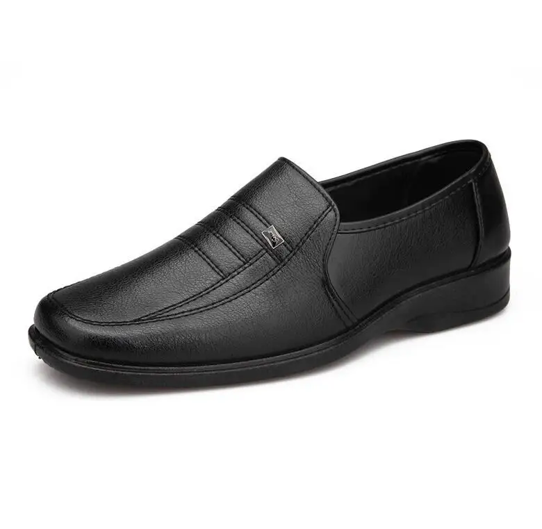Hot sale cheap shoes spring men's pu leather shoes black male casual