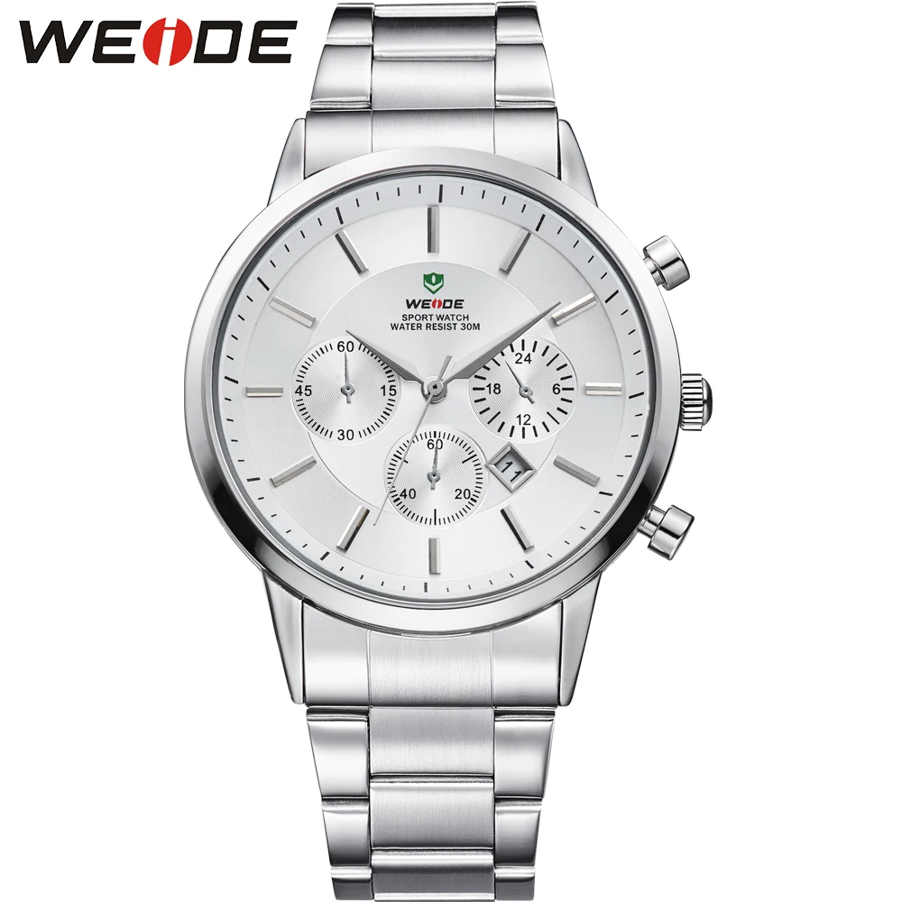 

Hot Sale WEIDE Sports Watch Men Quartz Analog Watch Folding Clasp White Dial Man 30m Water Resistant Army Wristwatches Relogios