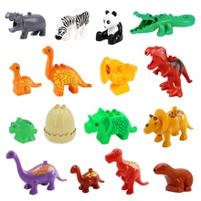 Animals Big Building Blocks bricks Jurassic dinosaur Accessories Educational DIY Toys For Children Compatible with l Duploe Gift Animals Big Building Blocks bricks Jurassic dinosaur Accessories Educational DIY Toys For Children Compatible with l Duploe Gift