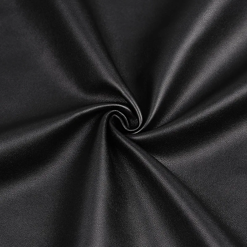 Ordifree Летняя женская кожаная мини-юбка, сексуальная юбка с запахом, искусственная кожа, Необычные заклепки, черная облегающая короткая юбка-карандаш