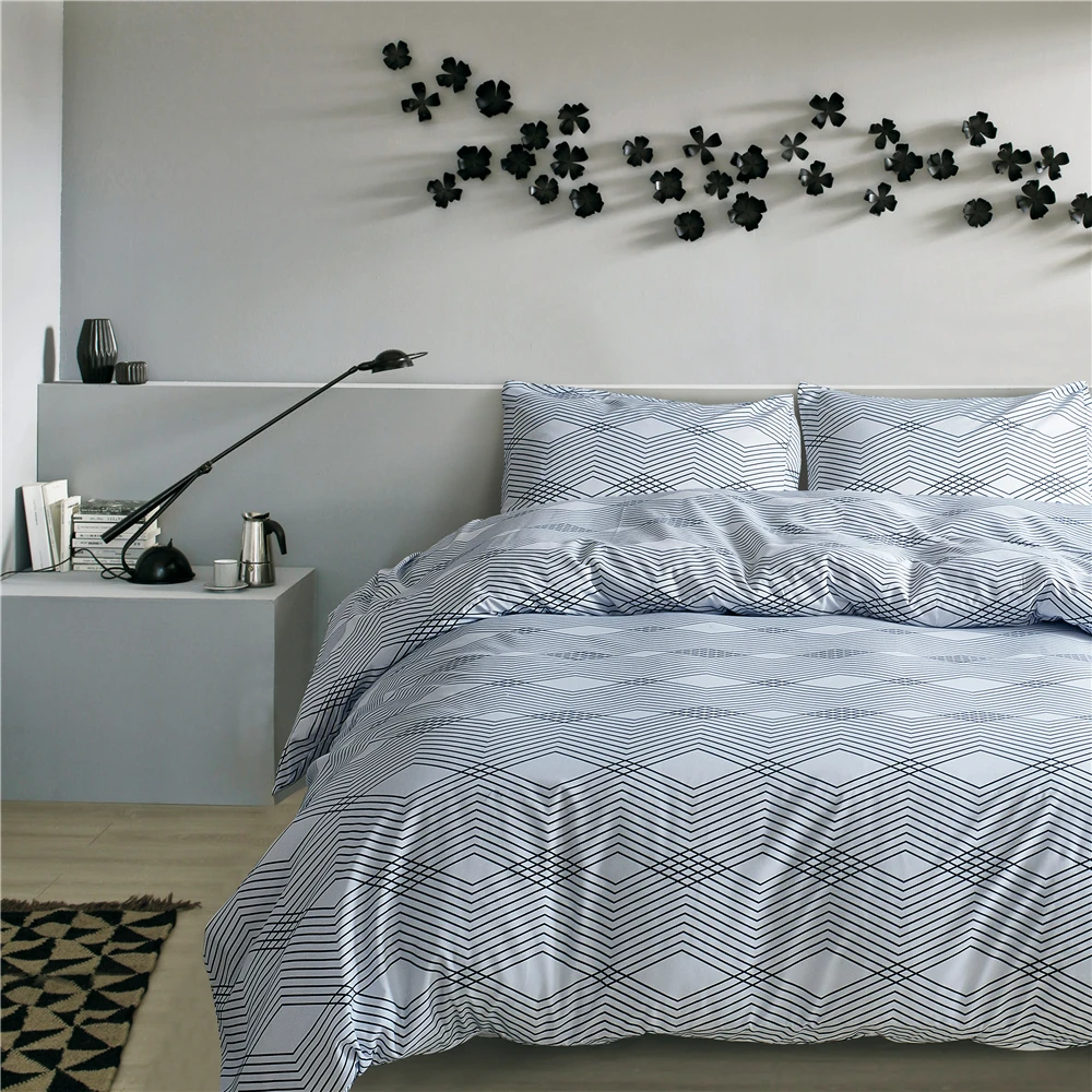 EHOMEBUY 2019 الحديثة أطقم أغطية أسرة ناعمة لحاف غطاء سادات المنزل فندق غرفة نوم الفراش مجموعات جديد وصول الشمال نمط
